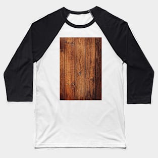 Old brown rustic dark wooden texture - wood timber background Baseball T-Shirt